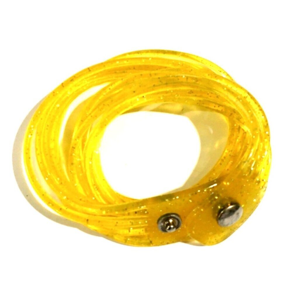 Elegant Yellow Glitter Wrap Bracelet with Snap Closure - Trendy Women's Jewelry